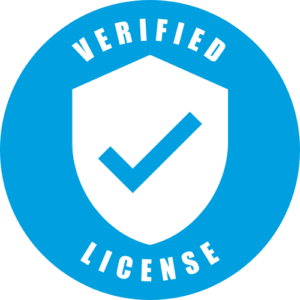 Verified CSLB contractor license badge