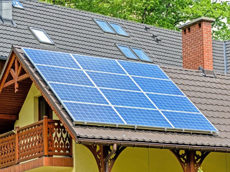 Solar Pannels on a roof