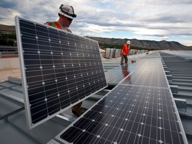 Solar Pannels on a roof